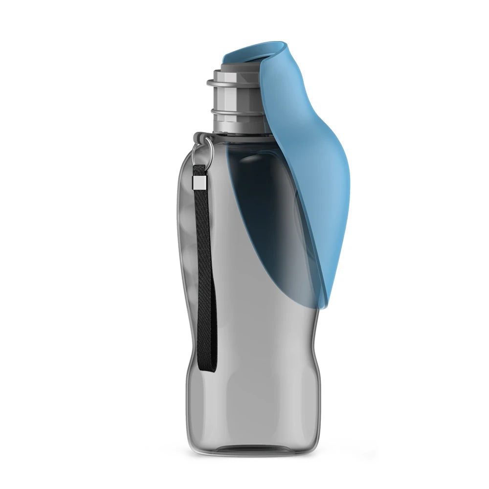 Portable Dog Water Bottle with Built-In Bowl