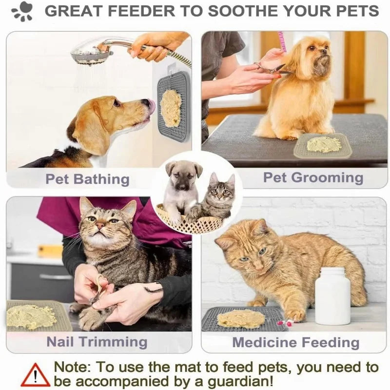 Silicone Lick Mat for Dogs with Suction Base