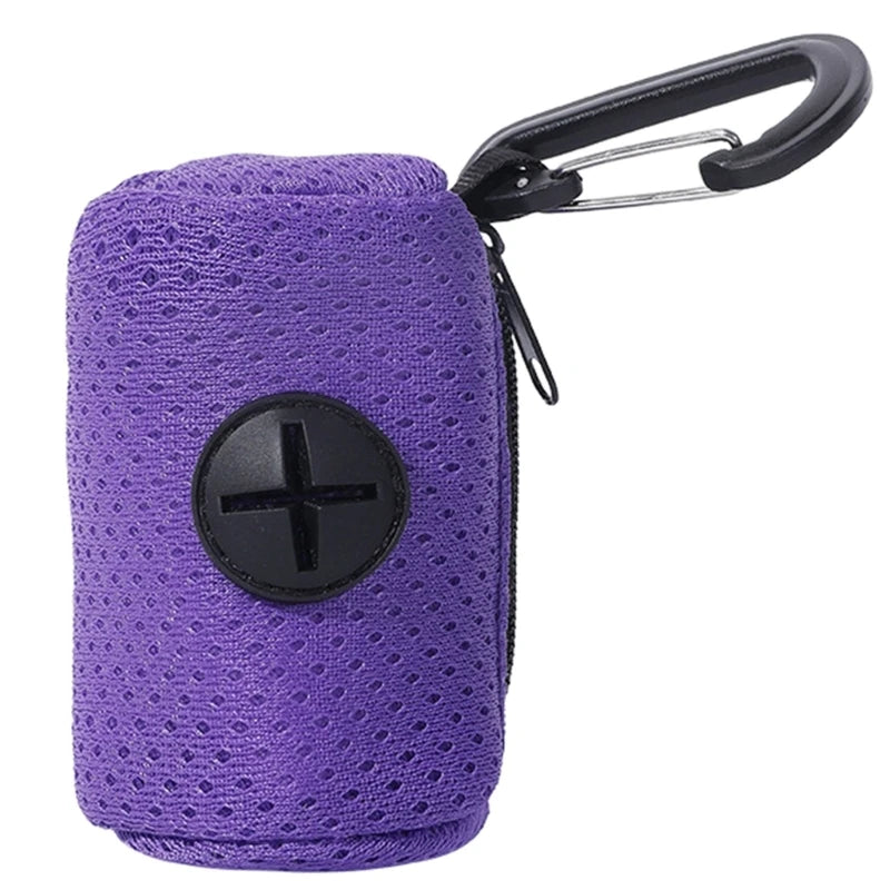 Dog Waste Bag Dispenser with Clip-On Leash Holder