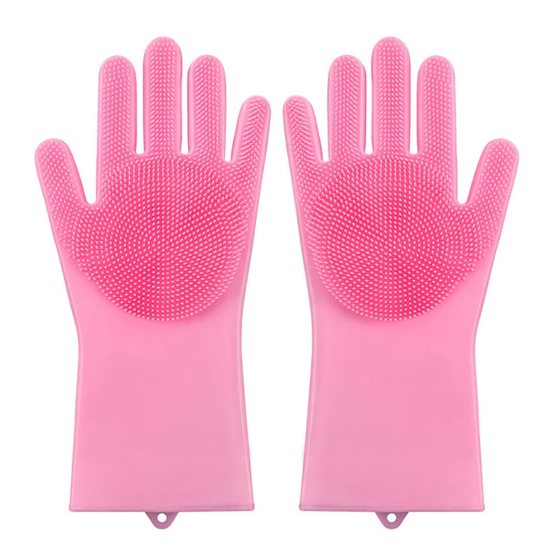 Deshedding Pet Grooming Glove with Soft Silicone Tips