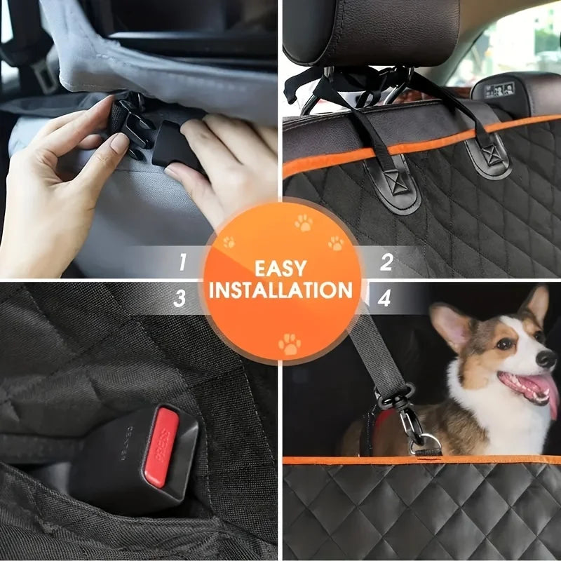Waterproof Dog Car Seat Cover Hammock with Side Flaps