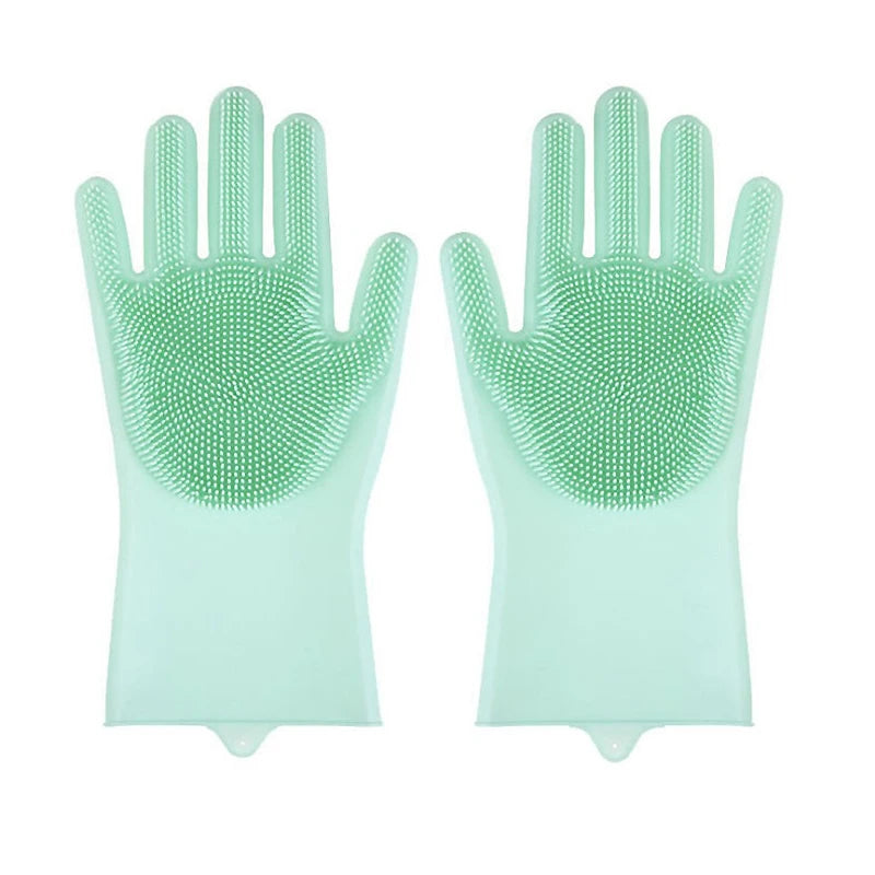Deshedding Pet Grooming Glove with Soft Silicone Tips