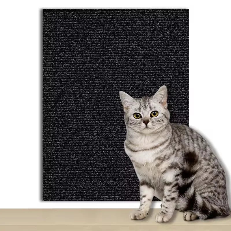Cat Scratching Mat, Self Adhesive Sofa and Furniture Protector in Black