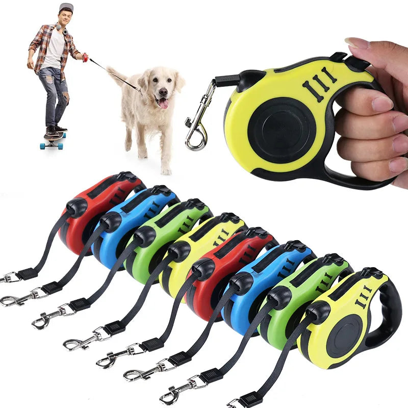 Retractable Dog Leash with One-Touch Brake.