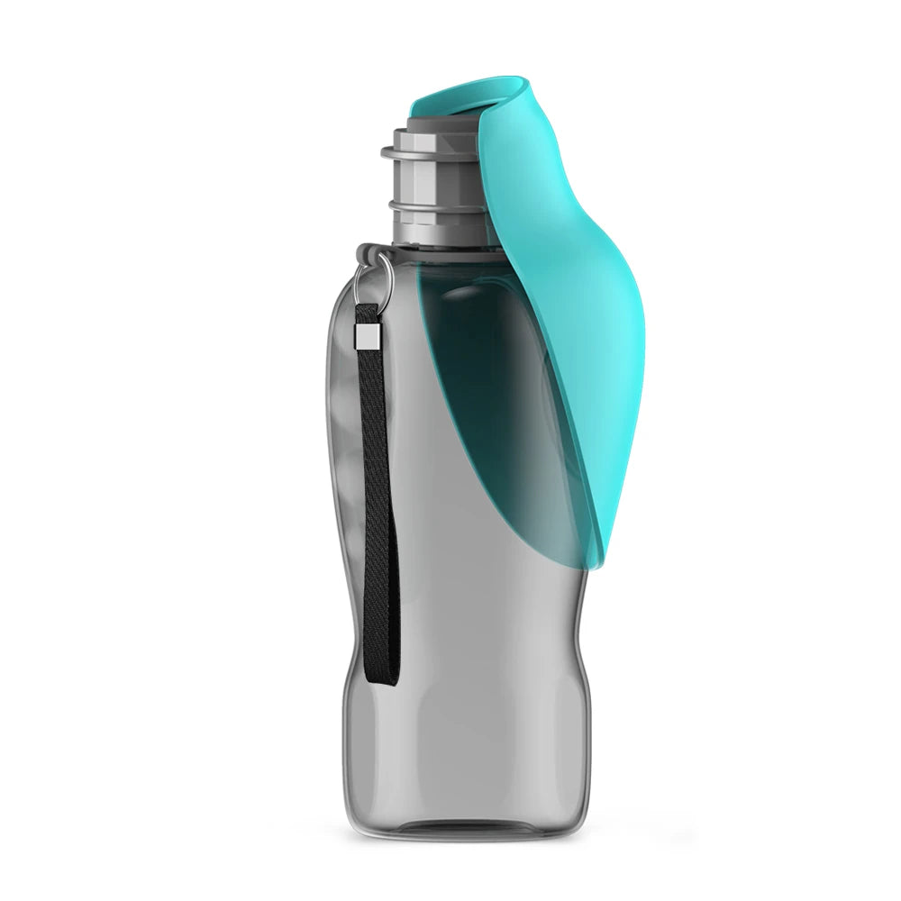Portable Dog Water Bottle with Built-In Bowl