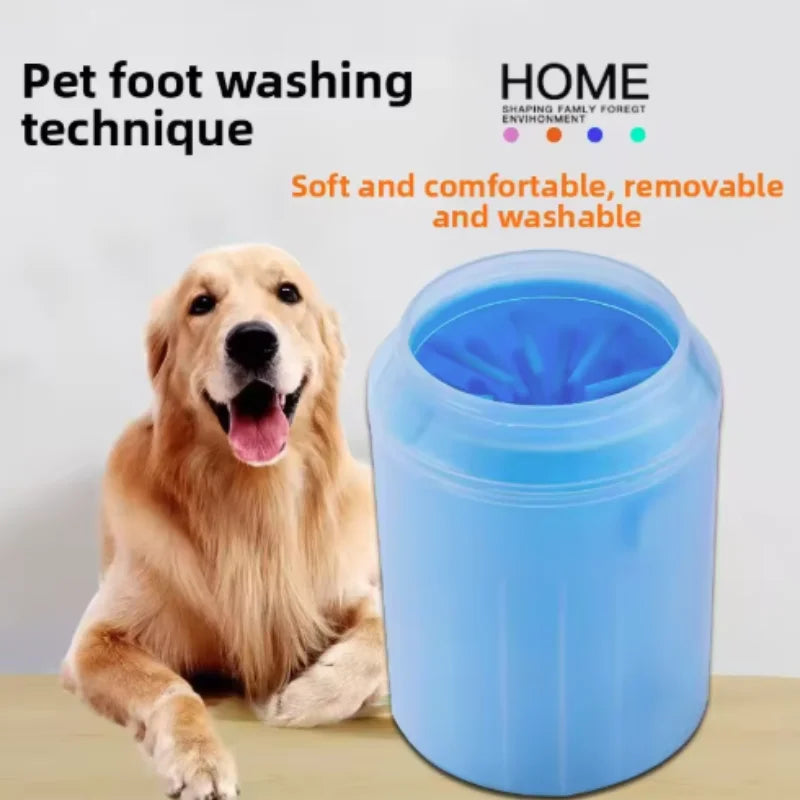 Dog Paw Cleaner Cup with Soft Silicone Bristles