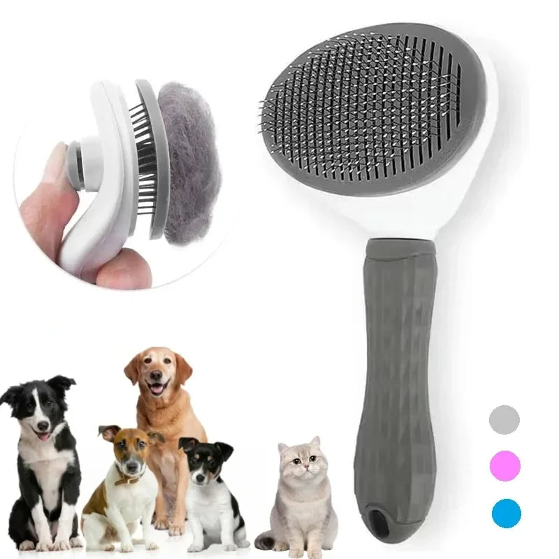 Self-Cleaning Slicker Brush for Dogs and Cats.