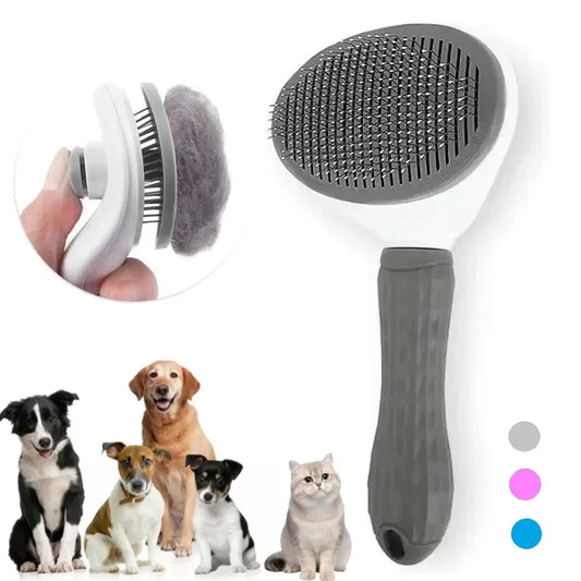 Self-Cleaning Slicker Brush for Dogs and Cats.