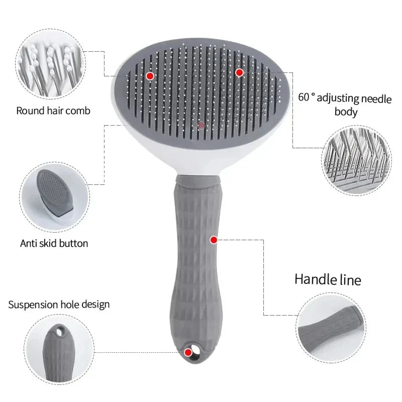 Self-Cleaning Slicker Brush for Dogs and Cats.