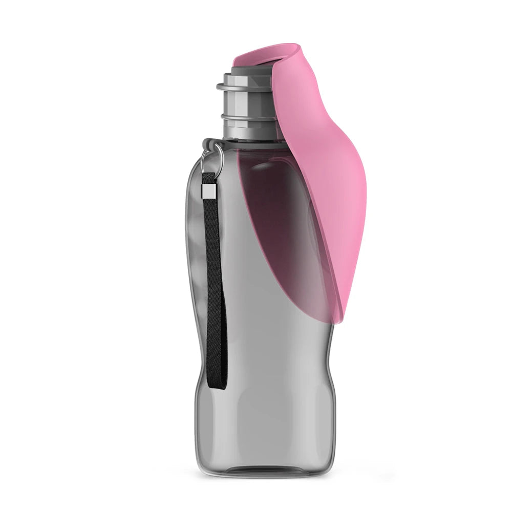 Portable Dog Water Bottle with Built-In Bowl