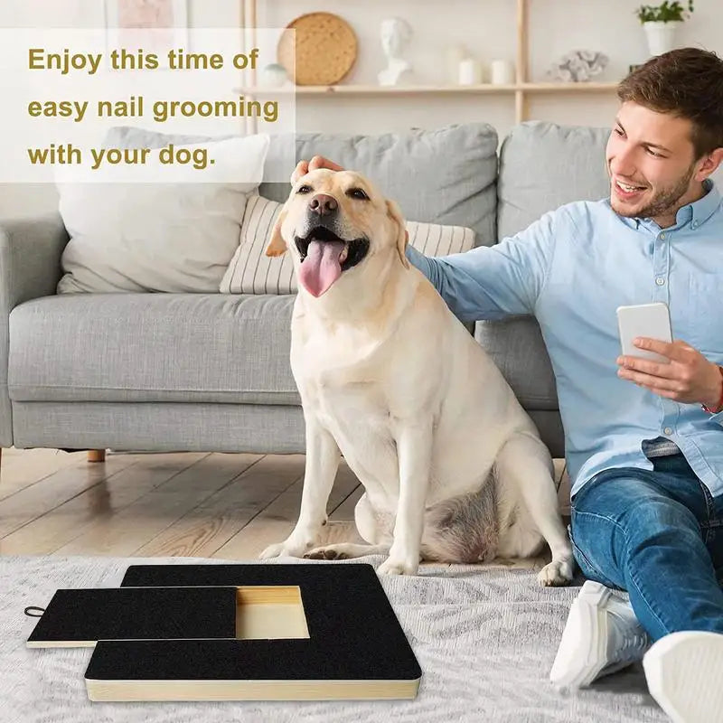 Interactive Dog Nail Scratch Board with Treat Dispenser