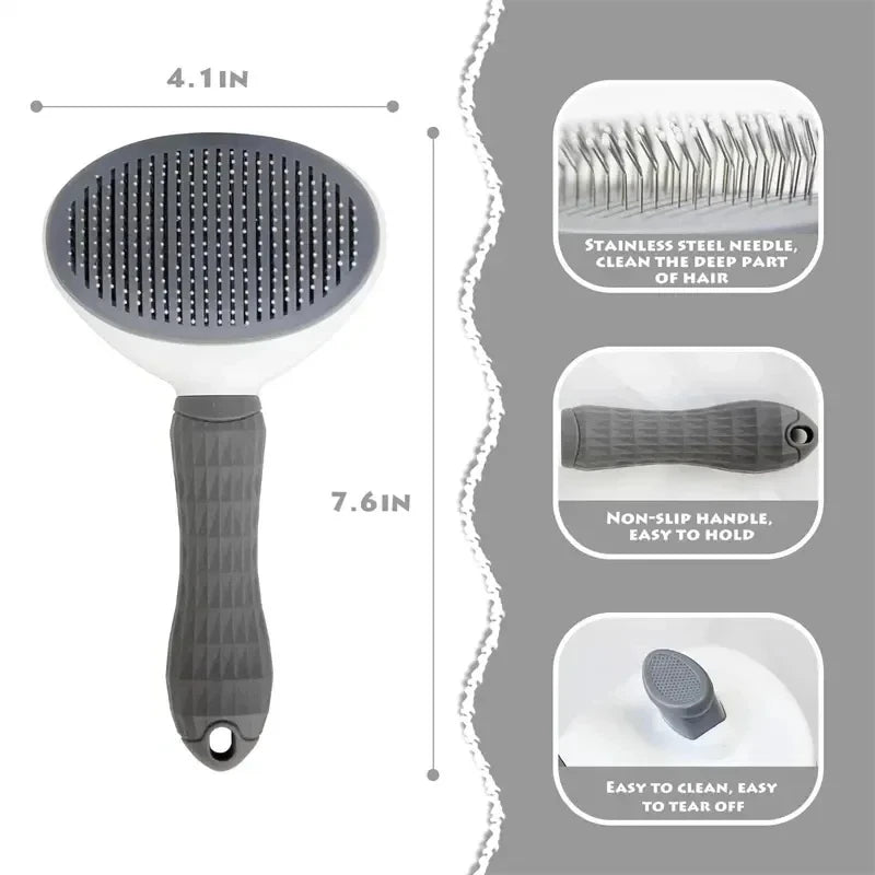Self-Cleaning Slicker Brush for Dogs and Cats.