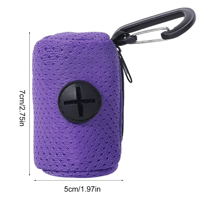 Dog Waste Bag Dispenser with Clip-On Leash Holder