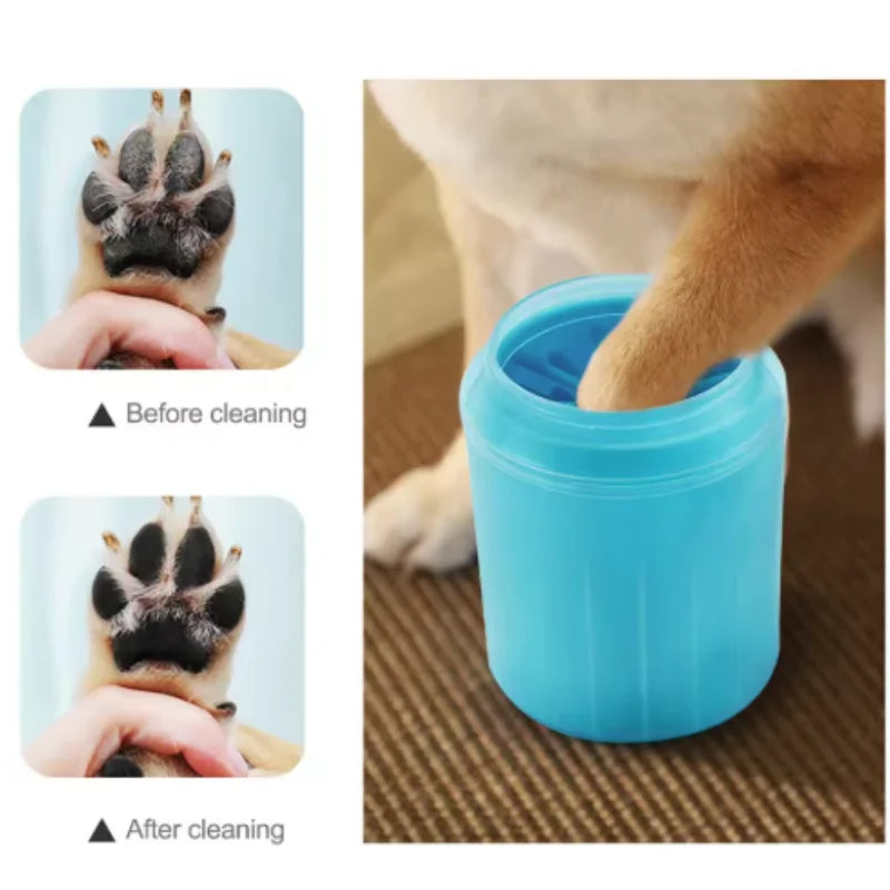 Dog Paw Cleaner Cup with Soft Silicone Bristles
