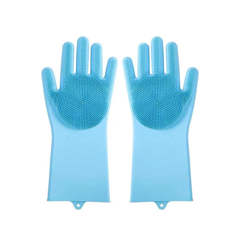 Deshedding Pet Grooming Glove with Soft Silicone Tips