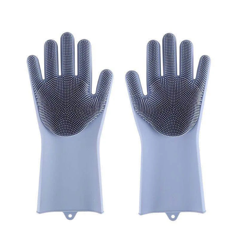 Deshedding Pet Grooming Glove with Soft Silicone Tips