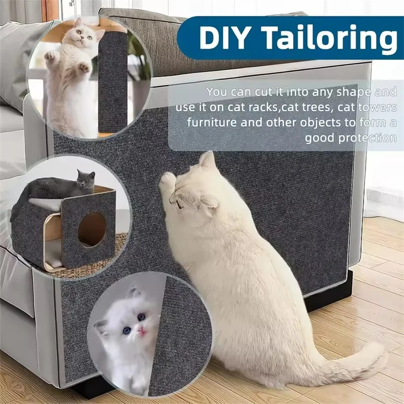 Cat Scratching Mat, Self Adhesive Sofa and Furniture Protector in Black