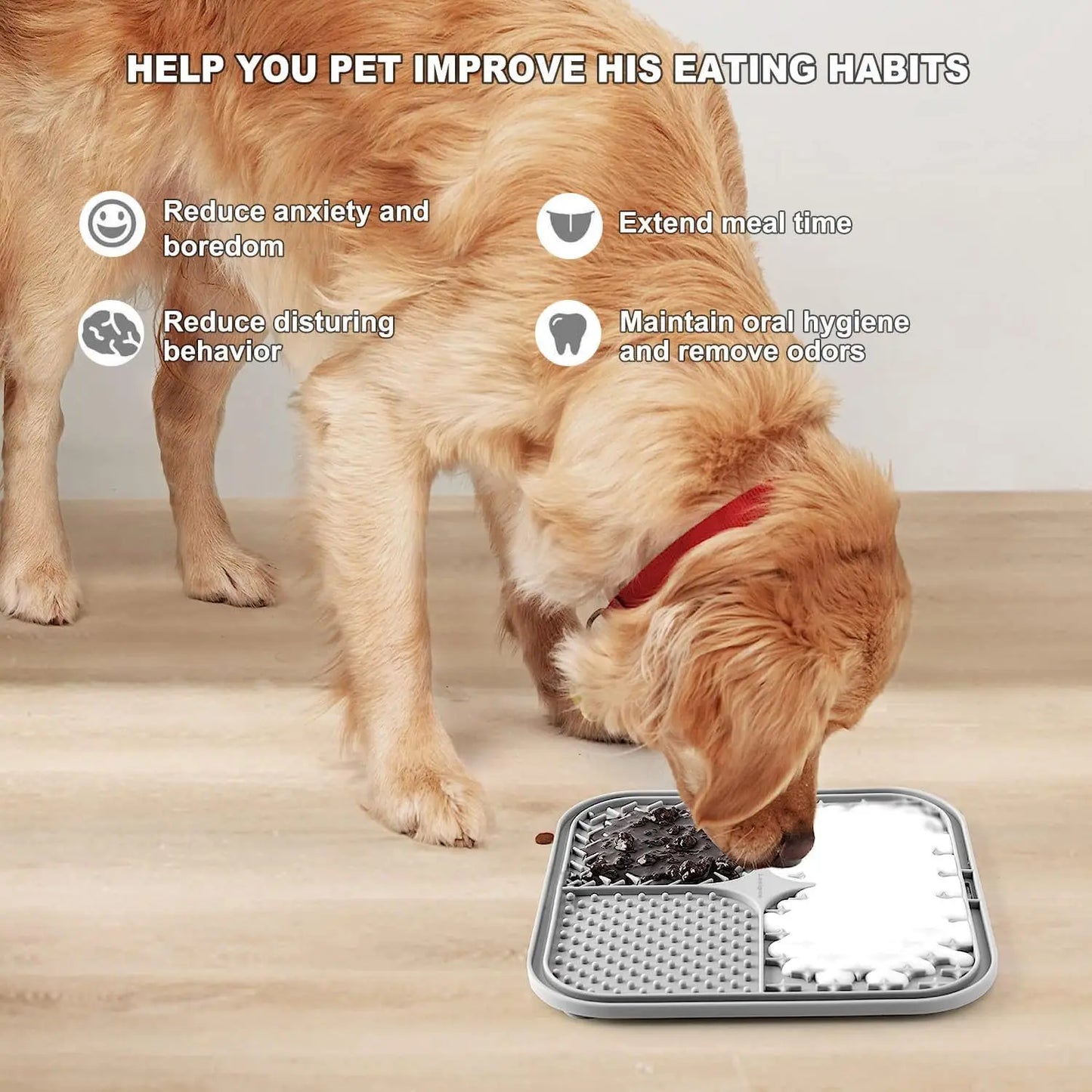 Silicone Lick Mat for Dogs with Suction Base