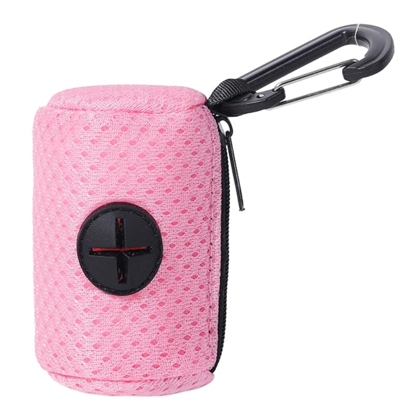 Dog Waste Bag Dispenser with Clip-On Leash Holder