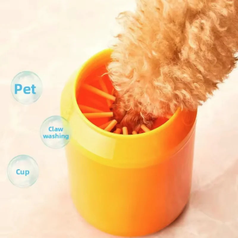 Dog Paw Cleaner Cup with Soft Silicone Bristles