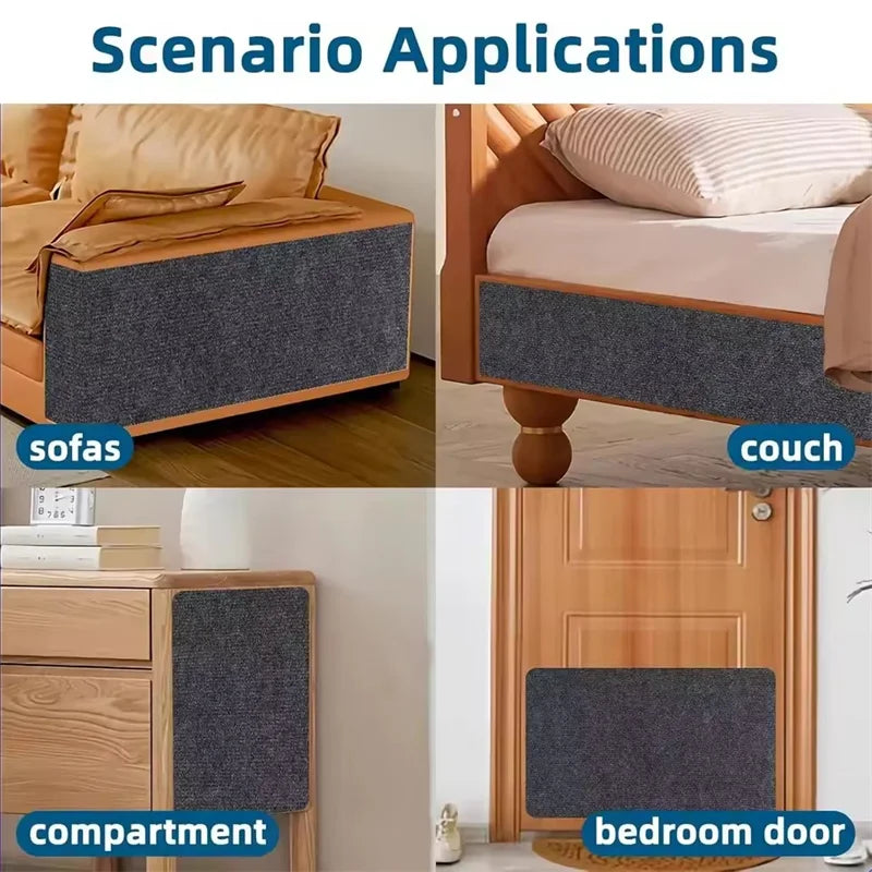 Cat Scratching Mat, Self Adhesive Sofa and Furniture Protector in Black